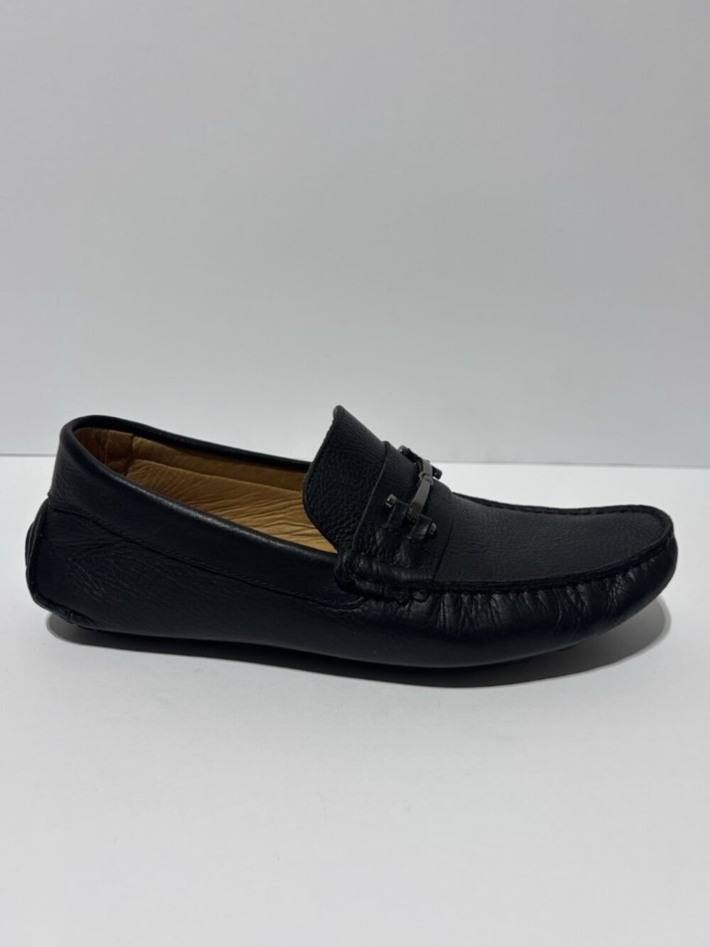 Massimo Matteo Men’s Driver With Bit Slip-On Loafers Black, Size 8 M